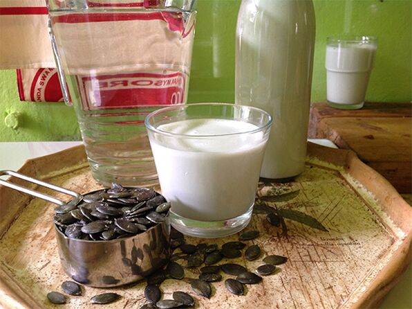 susu dengan biji labu untuk cacingan